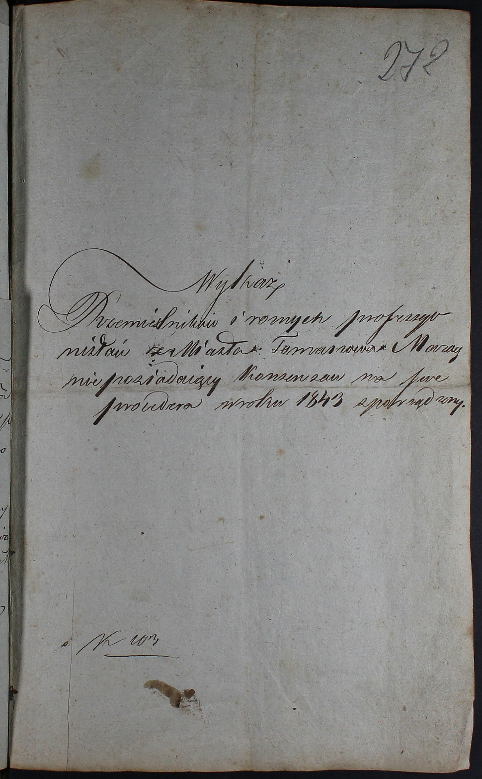 Lista fabrykantów, rękodzielników, rzemieślników i profesjonalistów, 1843